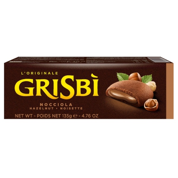 Hazelnut Cream Grisbi Italian Cookies Biscuits Vicenzi 135g